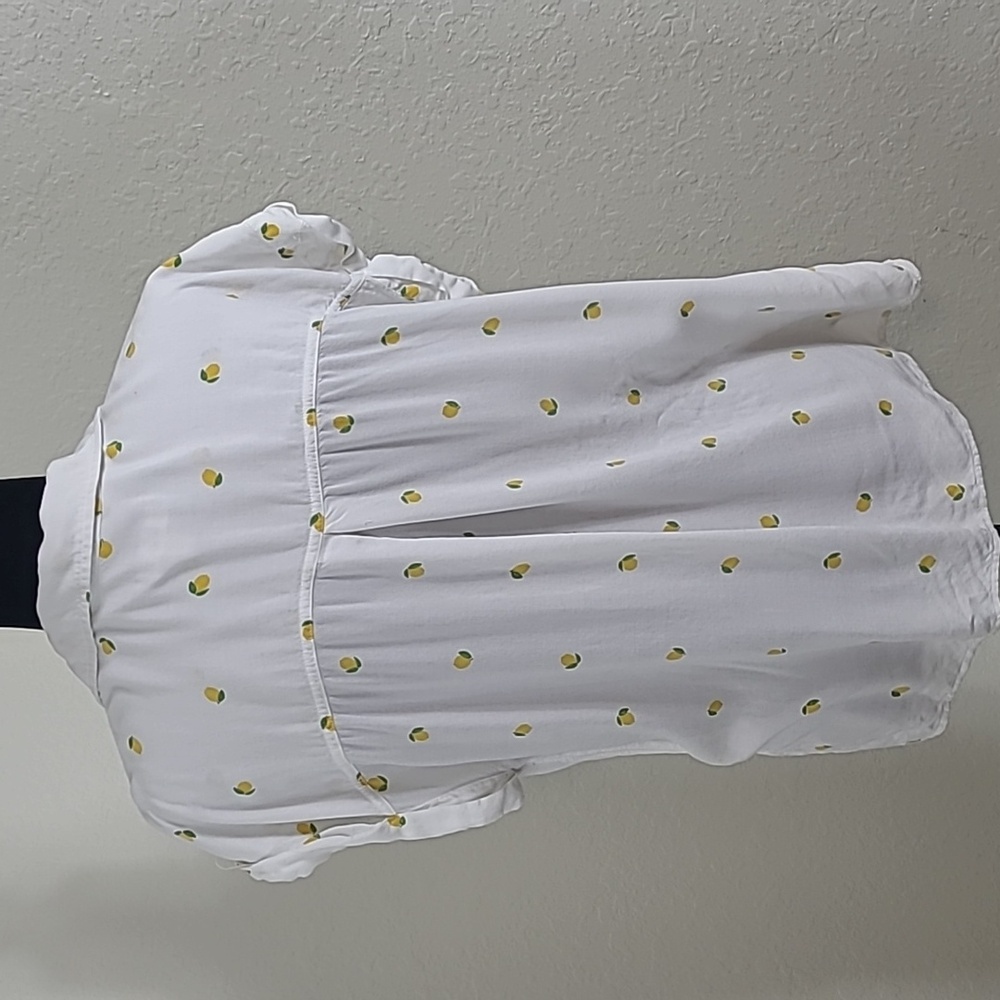 Style & Co. White Lemon Pattern Button-Down Shirt Size Large - Picture 6 of 8